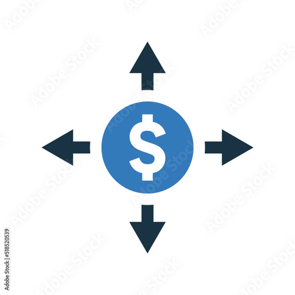 Fototapeta Payment, pay out, spend money icon. Simple editable vector illustration.