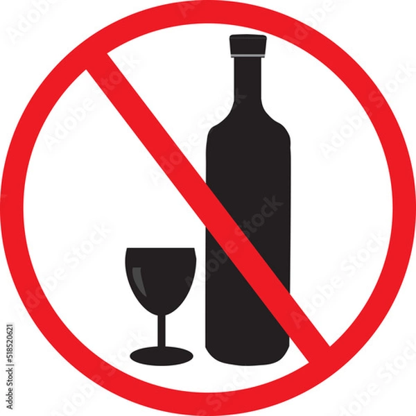 Obraz no alcohol sign