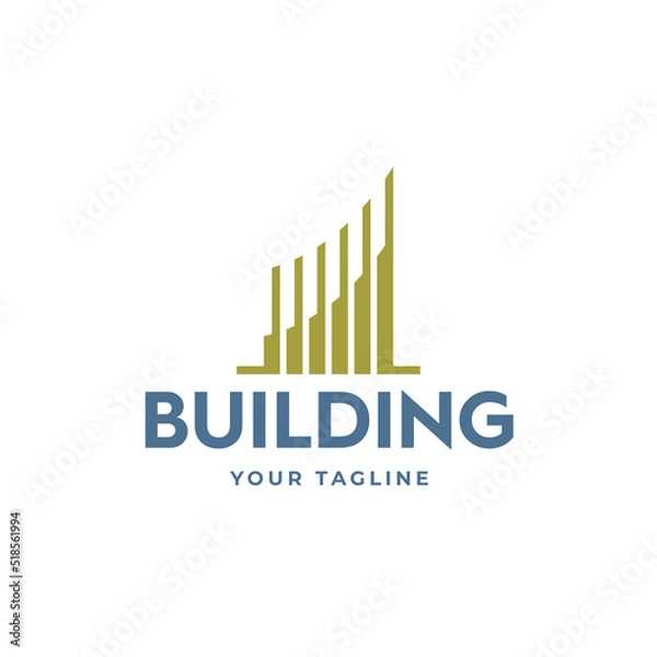 Fototapeta Building Logo Icon Design Vector Template