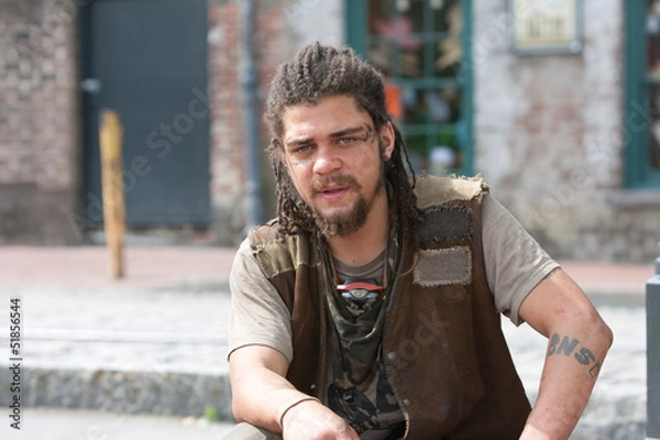 Obraz Young man with dreadlocks