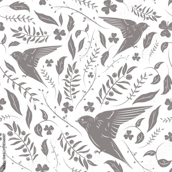 Fototapeta Birds & Blooms Graphics