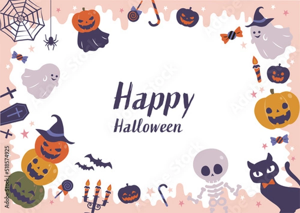 Obraz ハロウィン　カボチャとお化けの背景