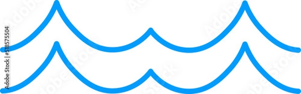 Obraz wave vector design illustration isolated on white background 