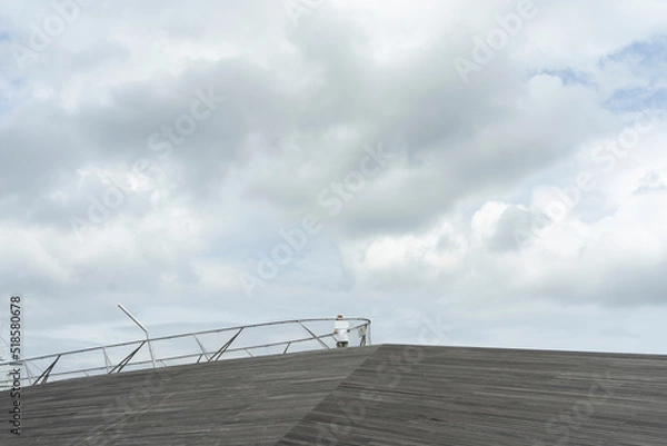 Obraz 青空、海のデッキ