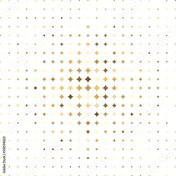 Obraz Abstract halftone geometric pattern consisting of various compositions of golden geometric shapes on a white background