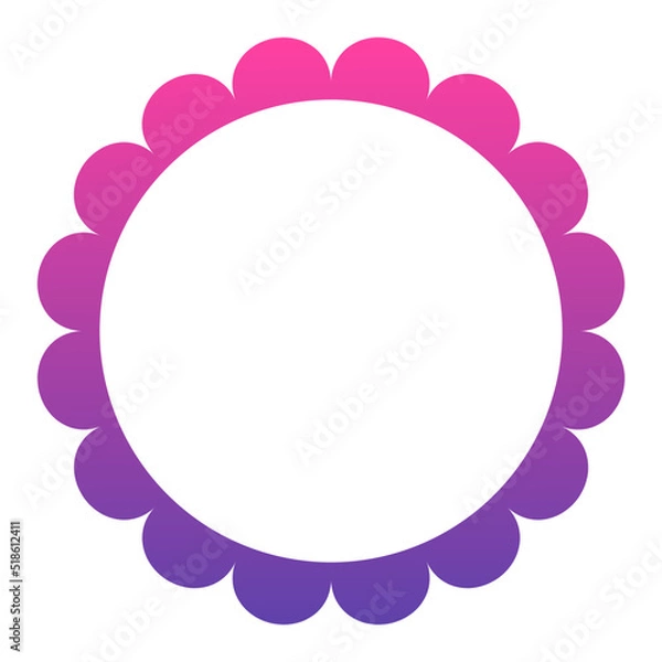 Fototapeta gradient round frame
