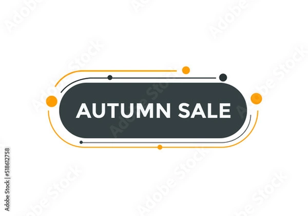 Fototapeta Autumn sale Colorful web banner. vector illustration. Autumn sale label sign template
