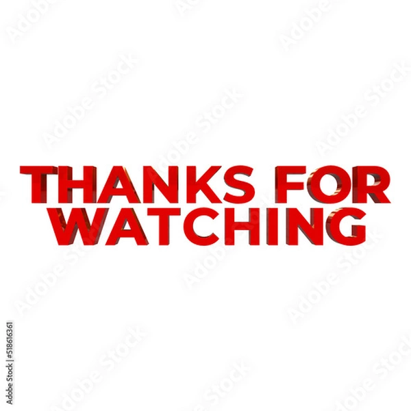 Obraz Thanks for watching 3D Render