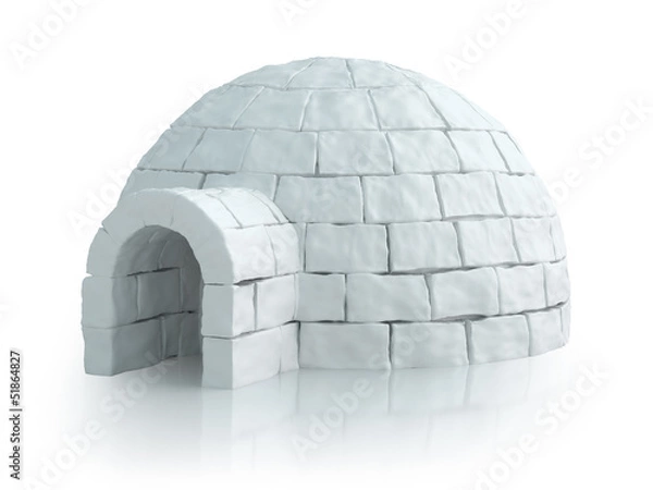 Obraz Igloo na białym tle