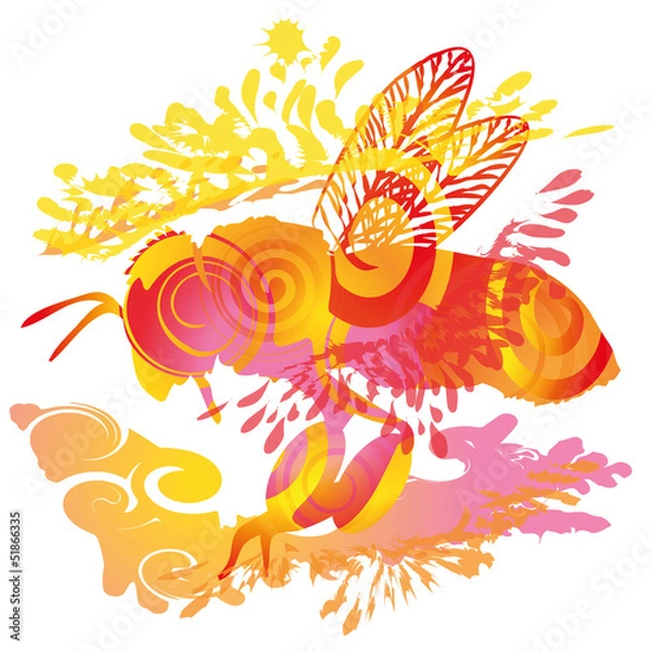 Obraz Biene beim Sammeln