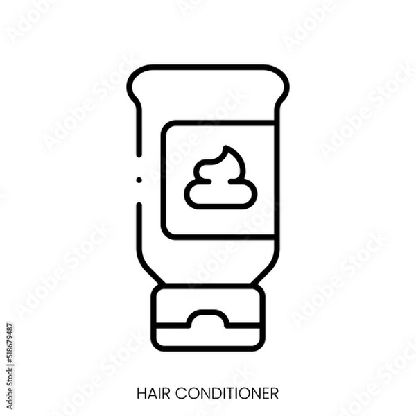 Fototapeta hair conditioner icon. Linear style sign isolated on white background. Vector illustration