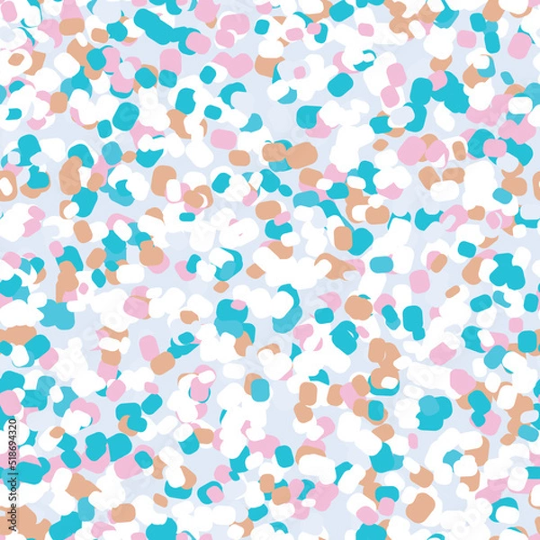 Fototapeta Terrazzo seamless pattern. Vector colorful sparkle background with pebbles and stone. Template for wrapping paper, wallpaper, terrazzo flooring