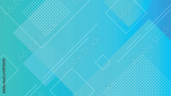 Obraz 幾何学模様の背景　ブルーグラデーション　ベクター素材