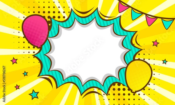 Obraz Colorful comic cartoon frame border 