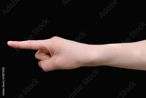 Obraz Hand making a touch or pointing gesture