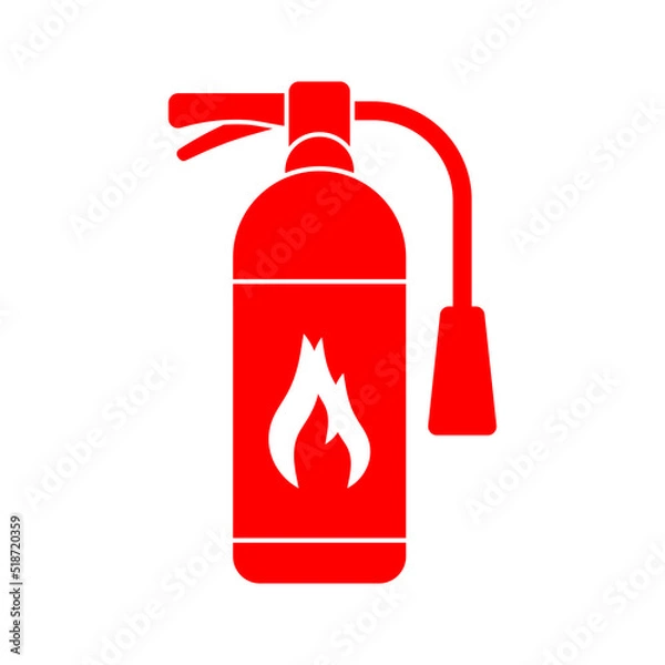 Obraz Fire extinguisher vector icon on white background