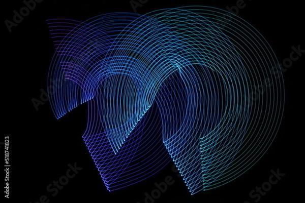 Fototapeta Abstract Lightpainting Background Circles - VISION photography