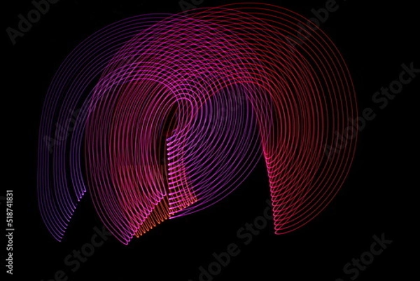 Fototapeta Abstract Lightpainting Background Circles - VISION photography