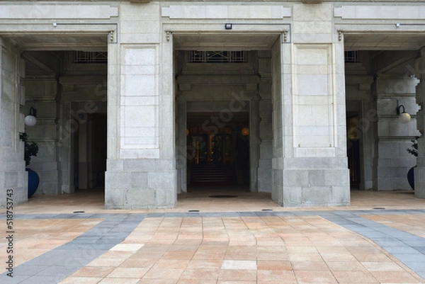 Obraz 高級ホテルの入り口 シンガポール フラートンホテル