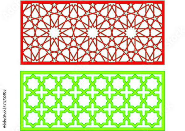 Fototapeta Arabic geometric oriental pattern consisting of stars and angles, very beautiful