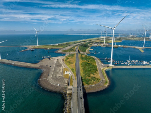 Obraz An Artificial Island in the Netherlands Neeltje Jans Aerial View