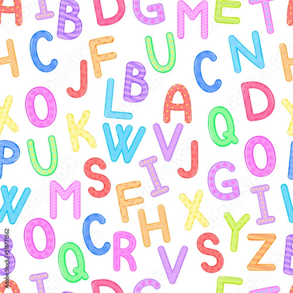 Obraz vector graphics cute English, vector seamless pattern