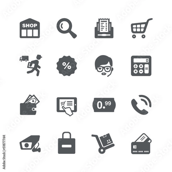 Obraz Shopping icon set