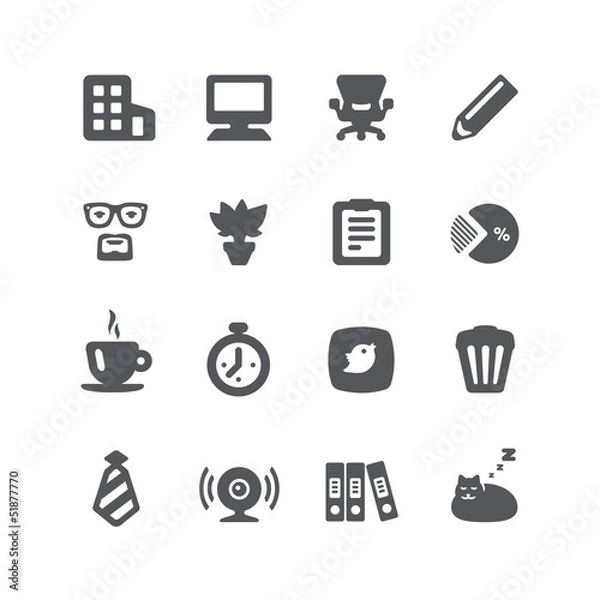 Obraz Home office icon set