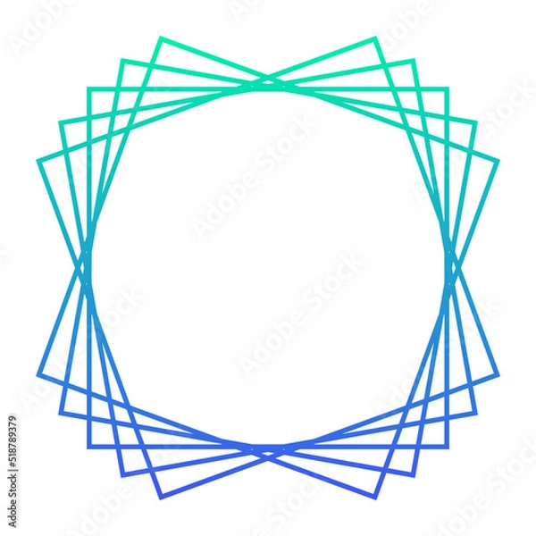 Fototapeta gradient geometric frame
