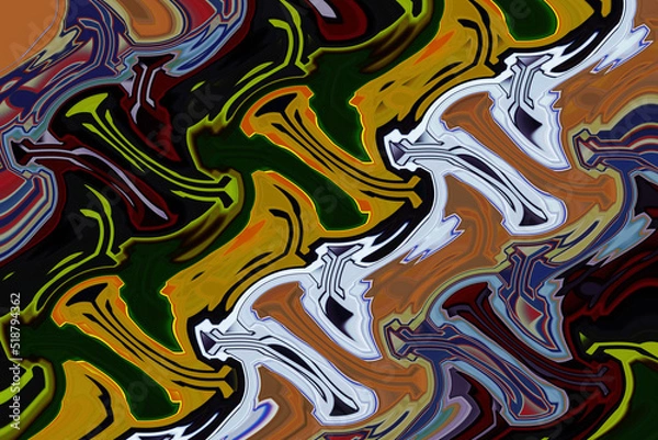 Fototapeta Abstract and contemporary digital art design