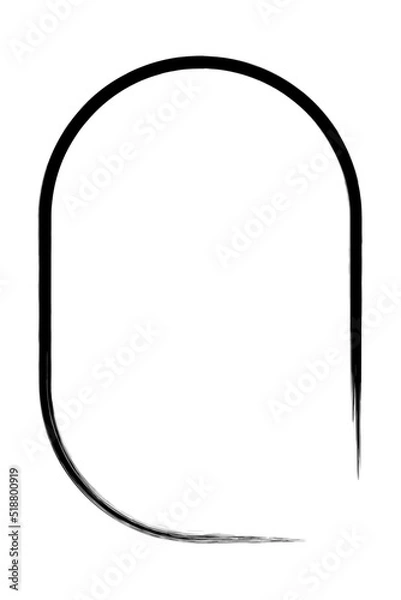 Fototapeta round rectangle brush frame
