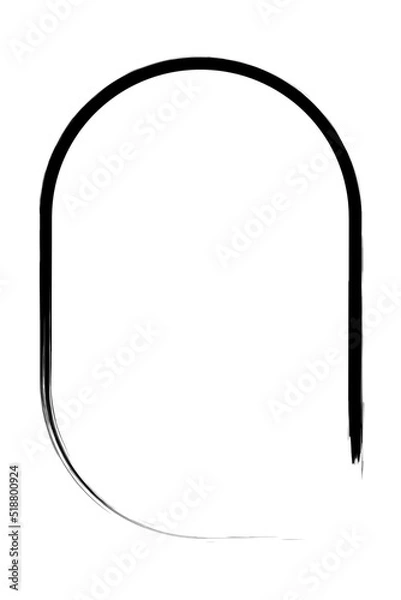 Fototapeta round rectangle brush frame
