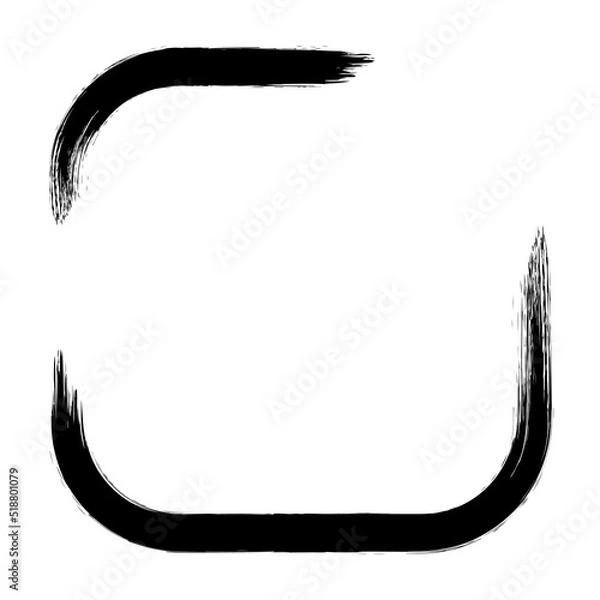 Fototapeta square brush frame
