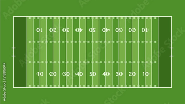 Fototapeta graphic american football field with dark green and light green pattern grass for graphic designer or match line up 