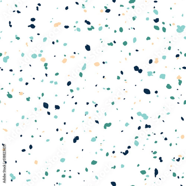 Obraz Terrazzo seamless pattern. Vector colorful pattern with pebbles and stone. Pattern ideal for wrapping paper, wallpaper, terrazzo flooring
