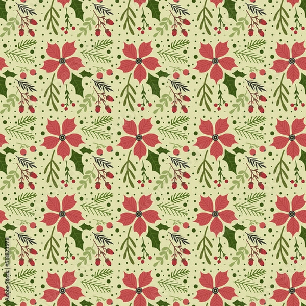Obraz Seamless Christmas pattern. Christmas. Vector pattern.