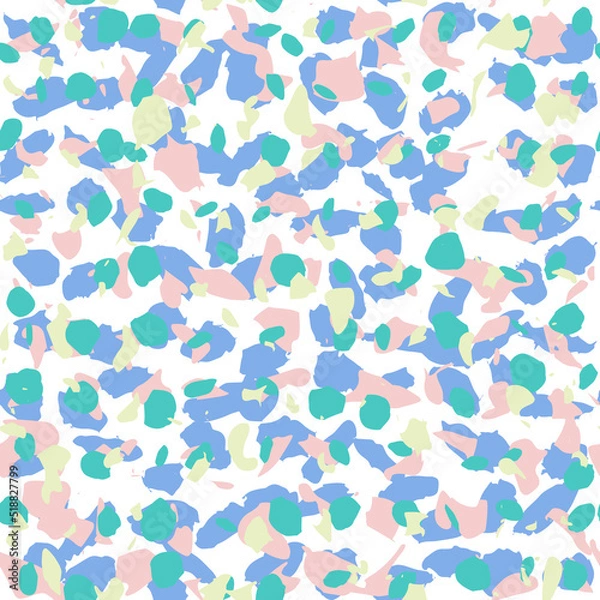Fototapeta Terrazzo seamless pattern. Vector colorful pattern with pebbles and stone. Pattern ideal for wrapping paper, wallpaper, terrazzo flooring	