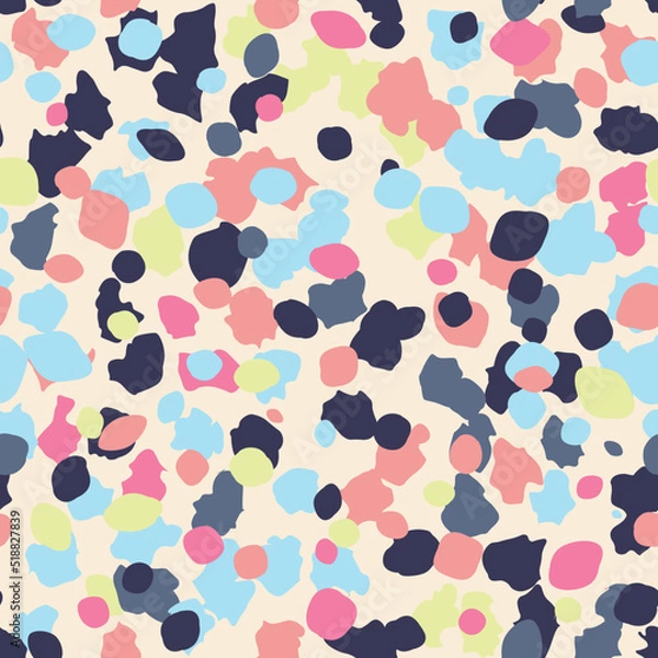 Obraz Terrazzo seamless pattern. Vector colorful pattern with pebbles and stone. Pattern ideal for wrapping paper, wallpaper, terrazzo flooring