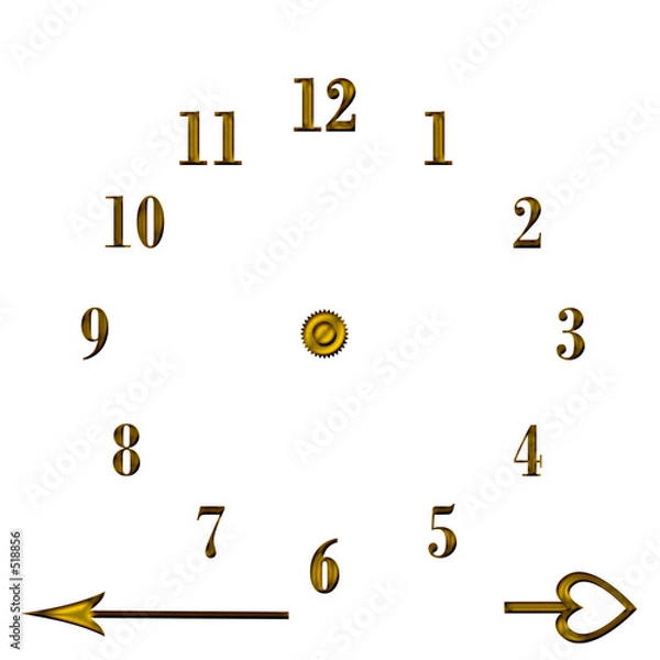 Fototapeta clock stencil