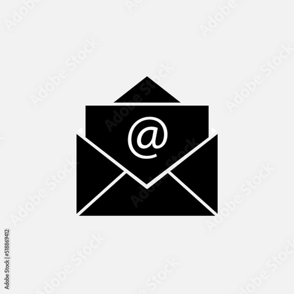 Fototapeta Email Icon - Message or Electronic Mail Illustration As A Simple Vector Sign & Trendy Symbol for Design and Websites, Presentation or Mobile Application.  