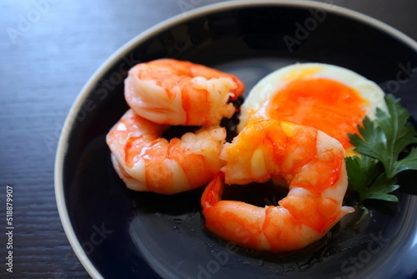 Obraz shrimps with egg