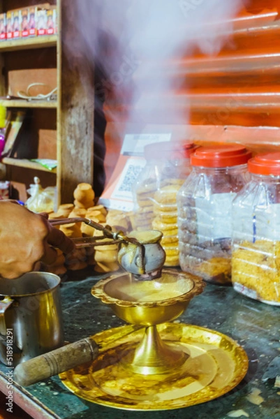 Obraz Making tea in a restaurant.