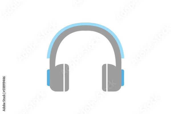 Obraz headphones isolated on white background