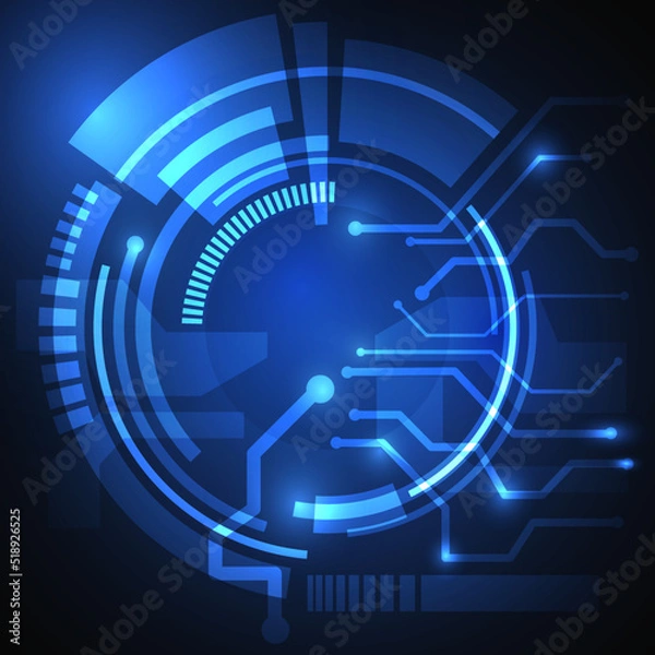 Obraz Futuristic sci fi technology background, vector illustration