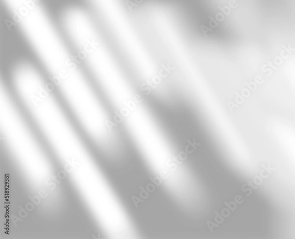 Obraz Organic drop shadow on a white wall, overlay effect for  design presentation