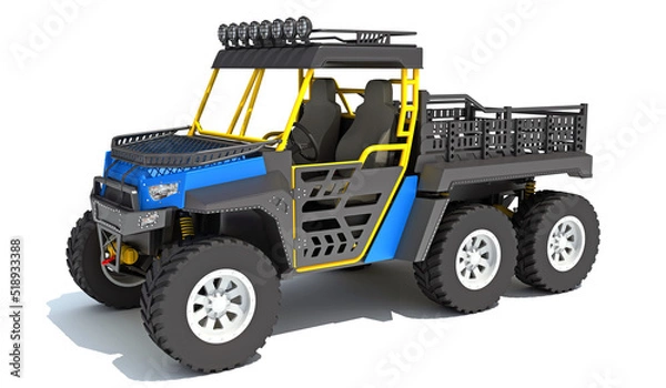 Fototapeta UTV Utility Terrain Vehicle 3D rendering