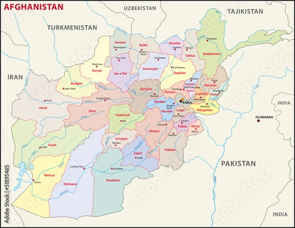 Fototapeta Afghanistan Administrativ