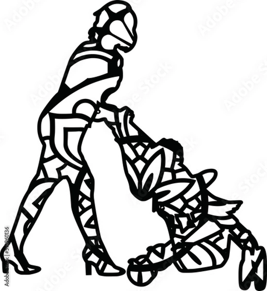 Obraz 
Mandala for adult coloring book,coloring page,print on product, laser cut, paper cut and so on. Vector illustration.

