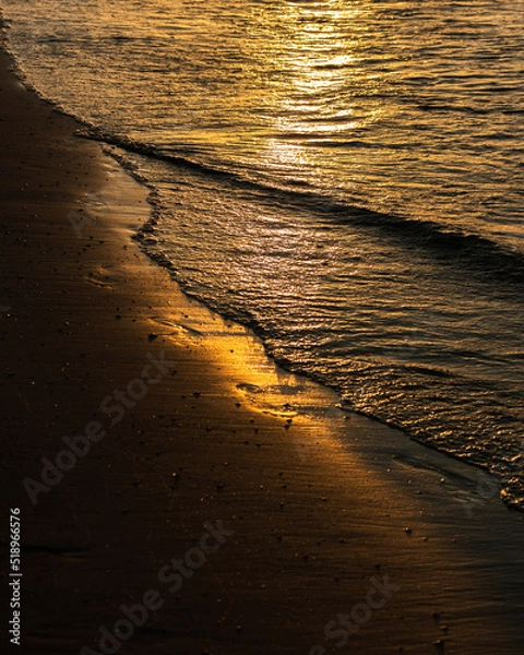 Obraz sunset on the beach waves