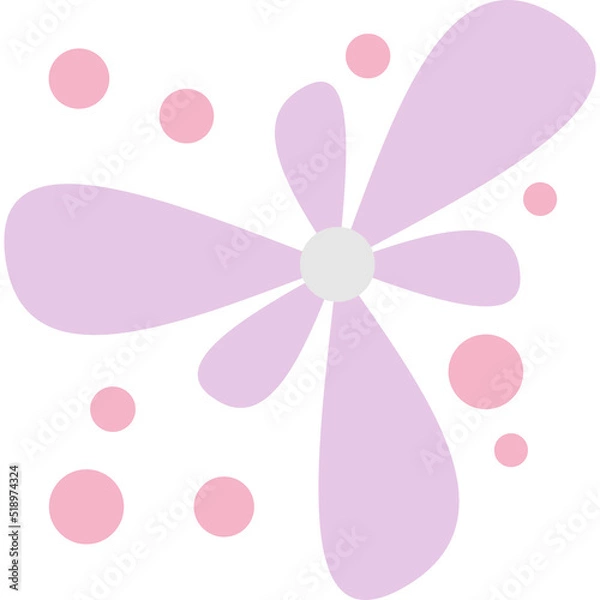 Fototapeta Seamless abstract with polka dots pattern. Geometric floral ornament. Graphic pattern Vector illustration for textile and paper, scrapbooking, stationery